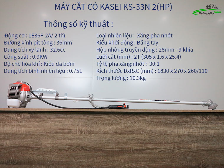 Máy cắt cỏ KASEI KS-33N 0.9KW (Nòng 36)