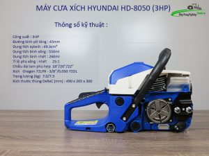 Máy cưa xích 52cc HYUNDAI HD-8050 3HP